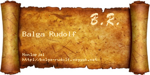 Balga Rudolf névjegykártya